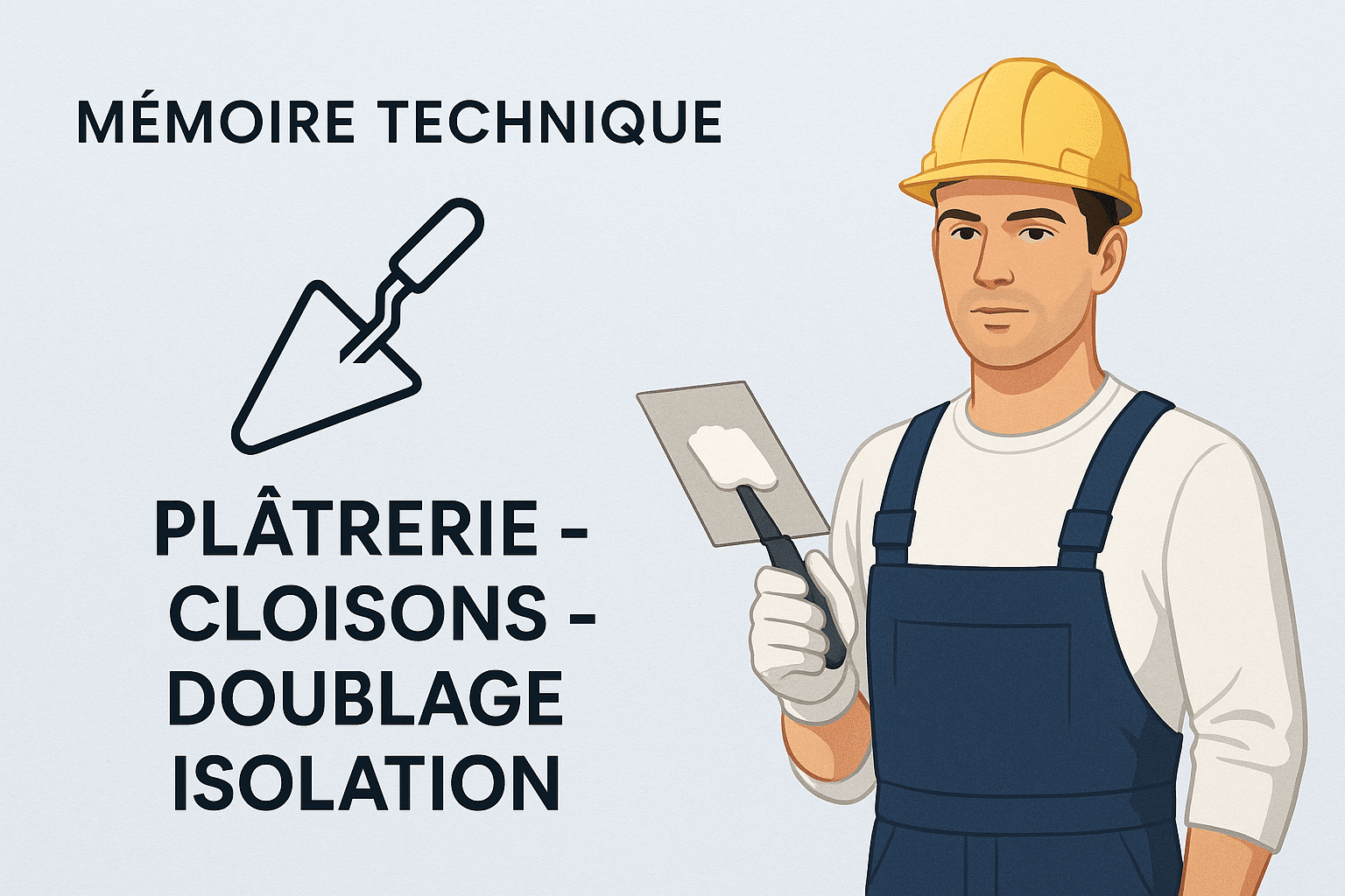 Mémoire technique Plâtrerie - Cloisons - Doublage - Isolation pour appel d'offres