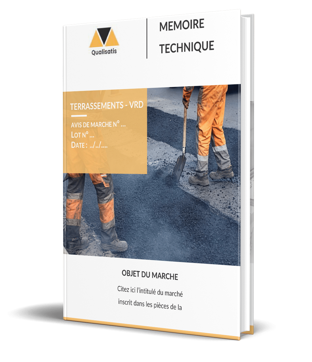 Modèle de mémoire technique VRD et travaux routiers Word Qualisatis