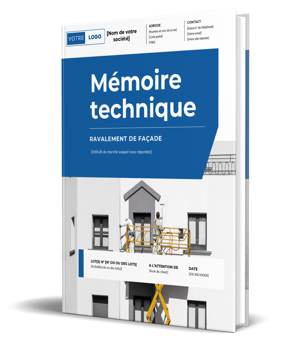 Modèle de mémoire technique ravalement de façade Word Qualisatis